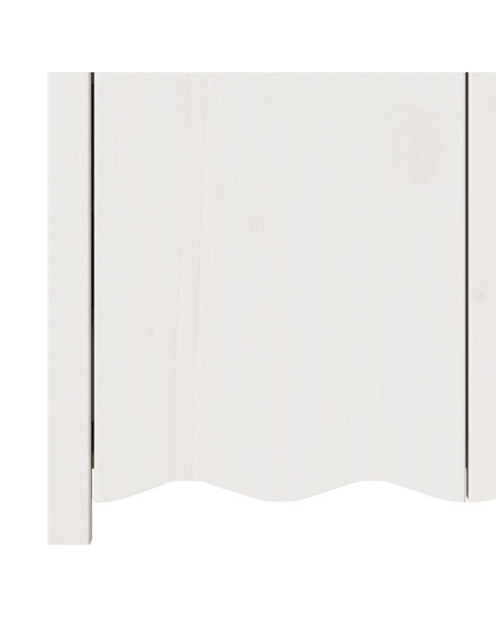 Credenza ""DRAMMEN"" Bianca 114x43x75,5 cm in Legno Massello di Pino