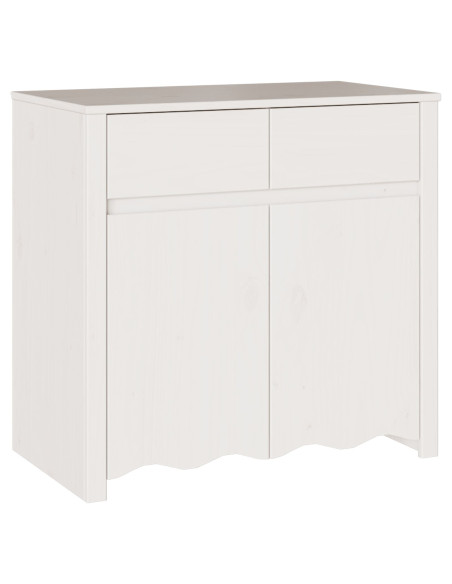 Mobile da soggiorno ""DRAMMEN"" Bianco 79x43x75,5 cm Legno massello Pino