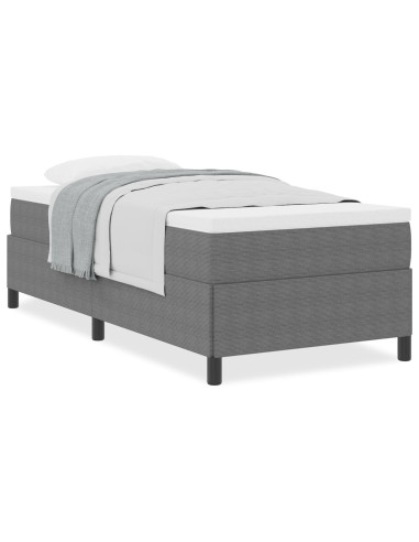 Letto a molle Grigio chiaro 80 x 200 cm Velluto