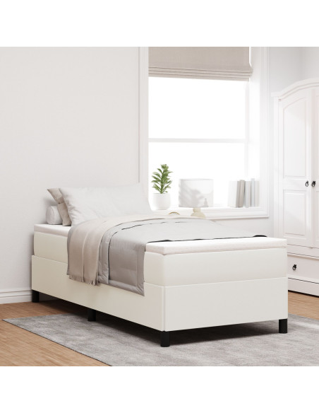 Struttura letto Panna 80x200 cm Tessuto a coste