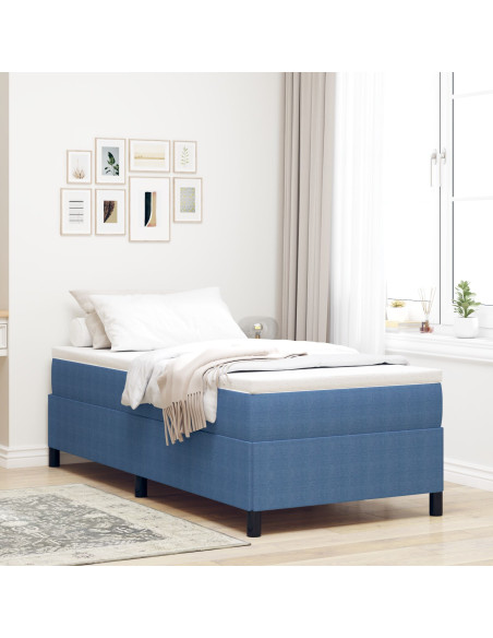 Letto a molle Blu 80 x 200 cm Velluto
