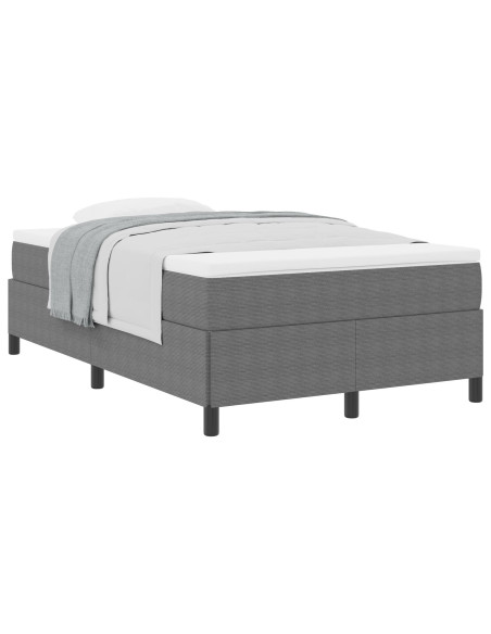 Letto a molle Grigio chiaro 120 x 190 cm Velluto
