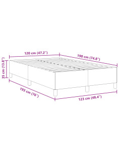 Letto a molle Grigio scuro 120 x 190 cm Velluto