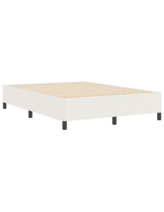 Letto a molle Crema 160 x 200 cm Velluto