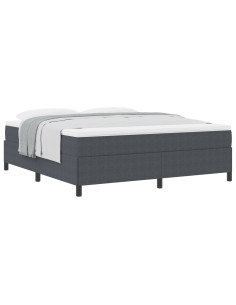 Letto a molle Grigio scuro 180 x 200 cm Velluto