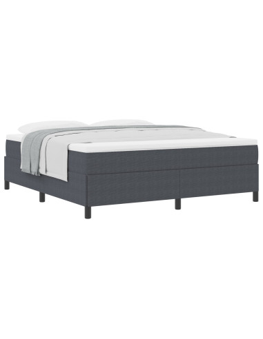 Letto a molle Grigio scuro 180 x 200 cm Velluto