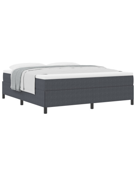 Letto a molle Grigio scuro 180 x 200 cm Velluto