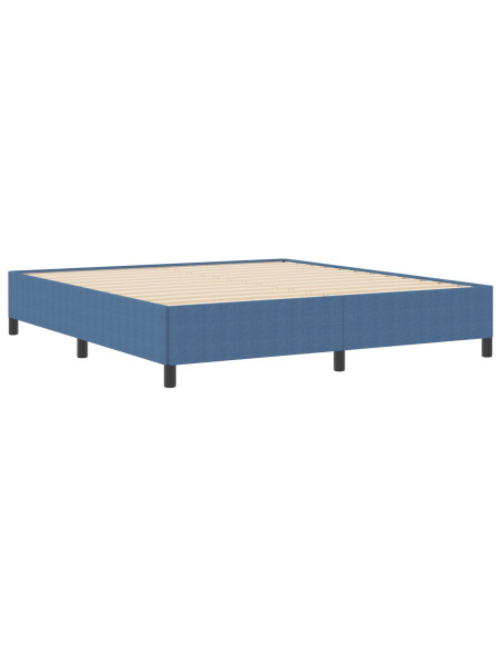Struttura Letto Blu 180x200 cm in Tessuto a Coste