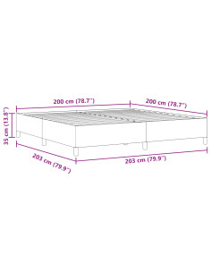Letto a molle Blu 200 x 200 cm Velluto