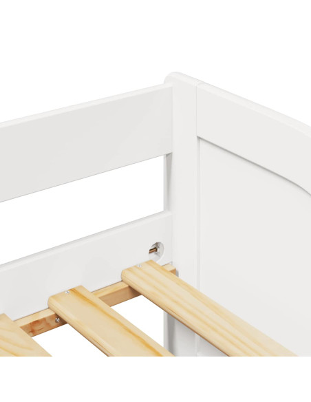 Lettino con Rotelle senza Materasso IRUN Bianco 90x200 cm