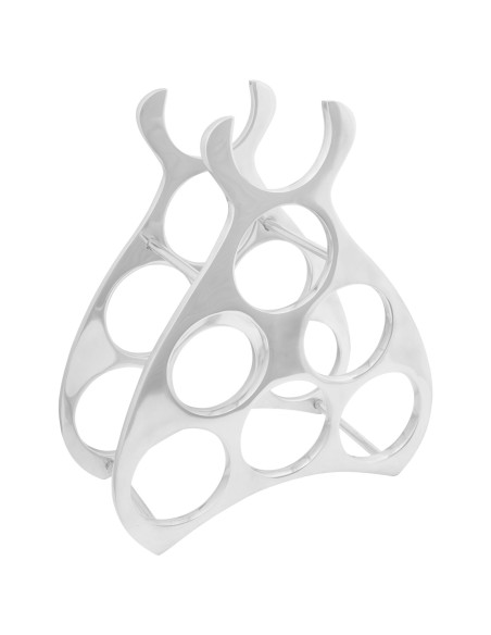Rack per vino  Argento 32x14x37,5 cm Alluminio