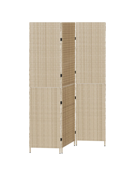 Divider per Stanze Beige Legno Grande Pieghevole Divider Stanze