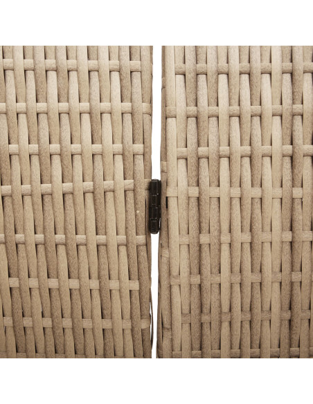Divisori  Beige Rattan Alto Pieghevole Divisore per stanza