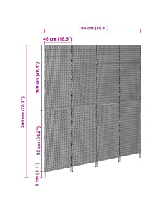 Divider per stanze Beige 195 x 180 cm polyrattan