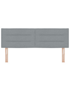 Testiera con testiera Grigio chiaro 144 cm Pelle Sintetica