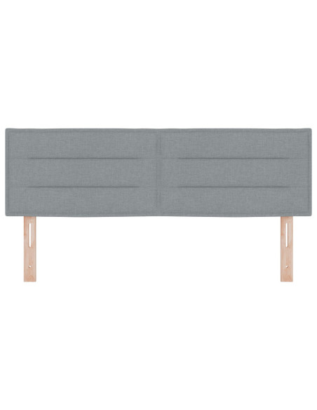 Testiera con testiera Grigio chiaro 144 cm Pelle Sintetica