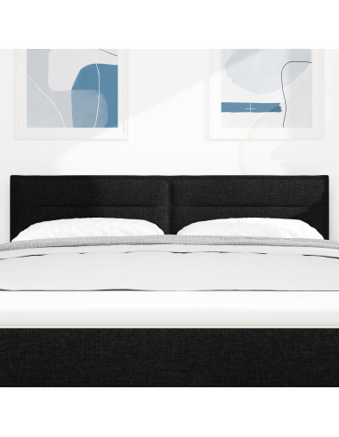 Testiera con testiera Nero 144 cm Pelle Sintetica