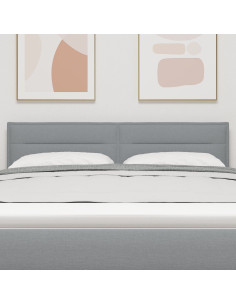 Testiera con testiera Grigio chiaro 160 cm Pelle Sintetica