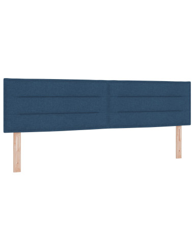 Testiera con testiera Blu 180 cm Pelle Sintetica