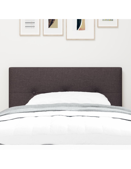 Testiera  Bottoni Trapuntati Marrone Scuro 80 cm Tessuto