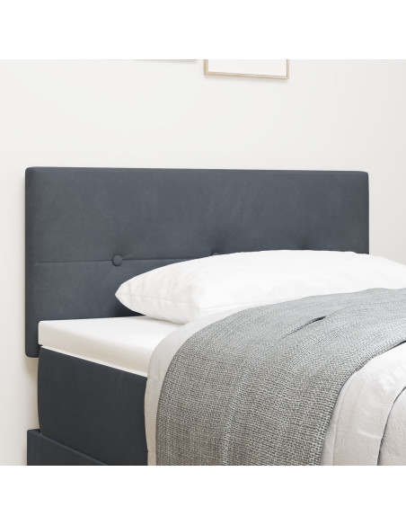 Testiera con testiera Grigio scuro 80 cm Pelle Sintetica