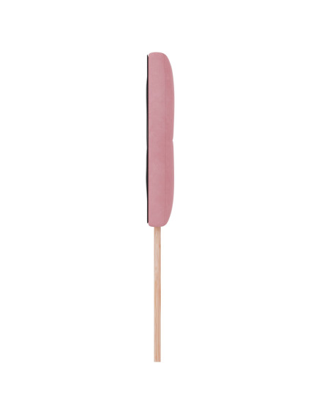 testiera  imbottita a bottoni rosa 100 cm in velluto