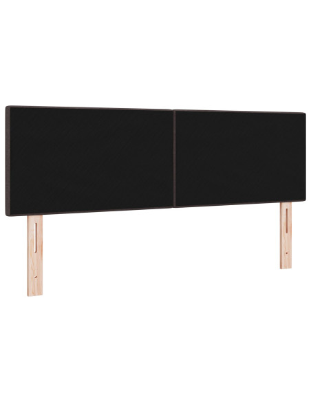 Testiera  con bottoni trapuntati marrone scuro 140 cm in tessuto