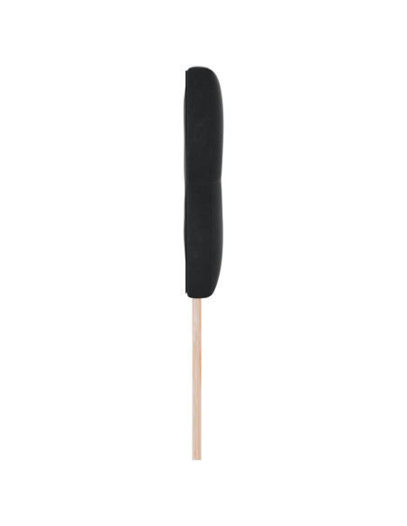 Testata letto  con bottoni trapuntati nera 140 cm in velluto