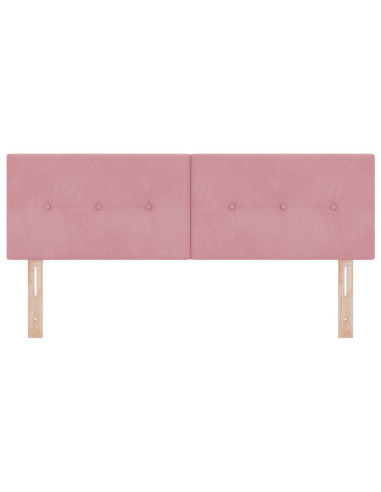 Testiera con testiera Rosa 144 cm Pelle Sintetica