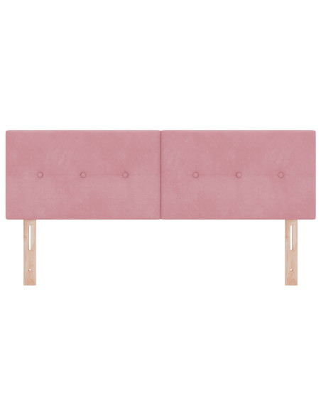 Testiera  Imbottita con Bottoni Rosa 140 cm in Velluto