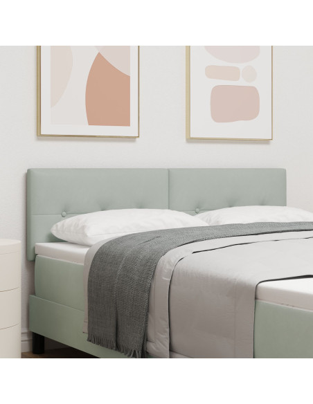 Testiera con testiera Grigio chiaro 160 cm Pelle Sintetica