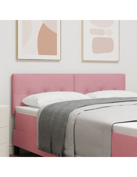 Testiera con testiera Rosa 160 cm Pelle Sintetica