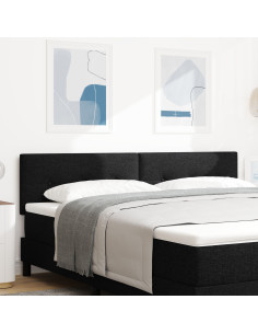 Testiera con testiera Nero 180 cm Pelle Sintetica