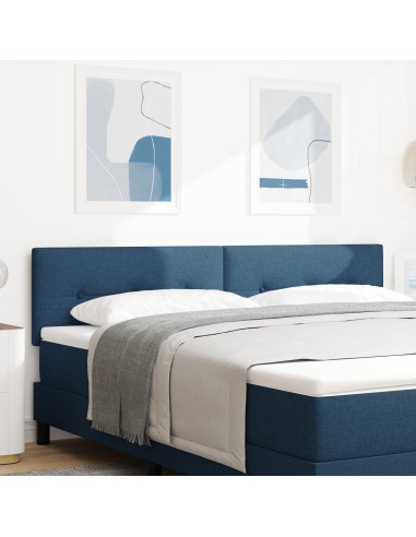 Testiera con testiera Blu 180 cm Pelle Sintetica