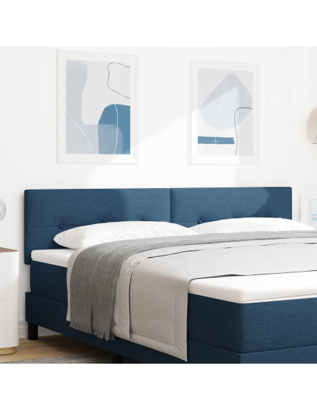 Testiera con testiera Blu 180 cm Pelle Sintetica