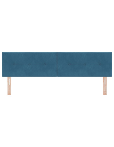 Testiera  Con Bottoni Imbottita Blu Scuro 180 cm in Velluto