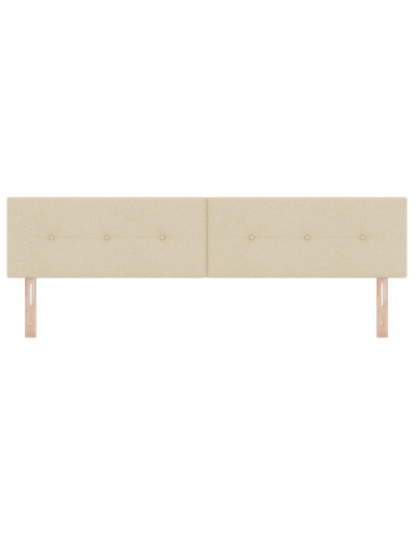 Testiera con testiera Crema 200 cm Pelle Sintetica