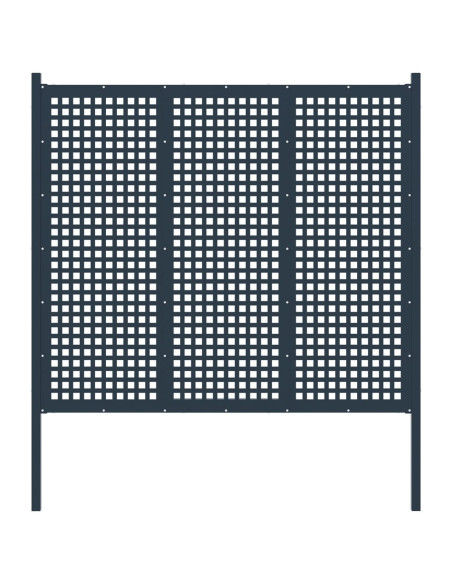 Recinzione da Giardino in Acciaio 177x200 cm Antracite