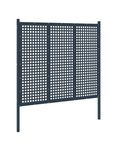 Recinzione da Giardino in Acciaio 177x200 cm Antracite