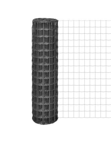 Recinzione Euro in Acciaio 10x1,5 m Grigia