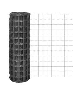 Recinzione Euro in Acciaio 10x1,2 m Grigia 2