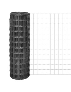 Recinzione Euro in Acciaio 25x1,2 m Grigia 2