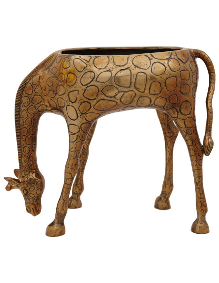 Secchiello per ghiaccio a forma di giraffa in ottone 49x22x39 cm in alluminio