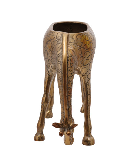Secchiello per ghiaccio a forma di giraffa in ottone 49x22x39 cm in alluminio