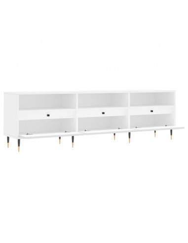 Mobile Porta TV Bianco 150x30x44,5 cm in Legno Multistrato