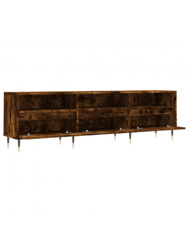 Mobile Porta TV Rovere Fumo 150x30x44,5 cm in Legno Multistrato