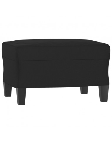 Set Divani 4 pz con Cuscini Nero in Tessuto Microfibra