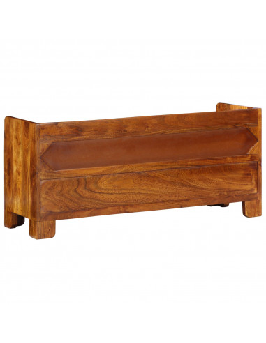 Panchina per scarpe  100x35x45 cm in legno massello di acacia