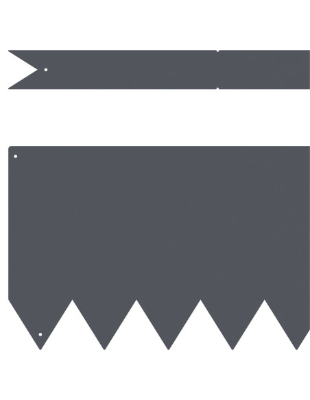 Bordura per Prato 10 pcs Antracite 100 x 0.05 x 20 cm