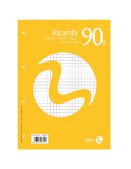 RICAMBI NON RINF. A5 90GR R. 5MM